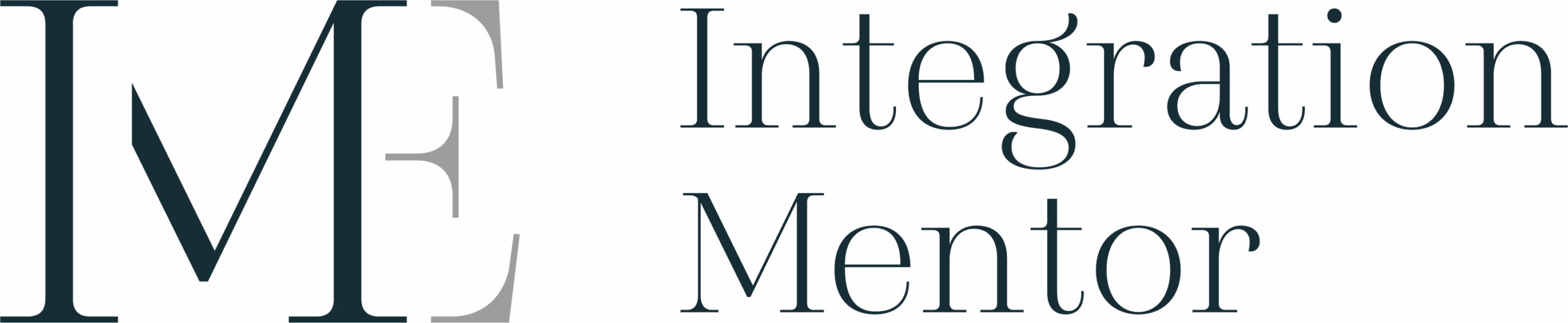 IME Integration Mentor logo with modern logogram and wordmark, representing professional branding and identity